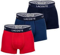 Lacoste 3er-Pack Trunks aus Stretch-Baumwolle - Navy Blau / Rot / Navy Blau Size XL