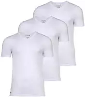 Lacoste 3er-Pack Loungewear-T-Shirts, Slim Fit - Wei&szlig; Size M
