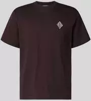 Lacoste Schweres Classic Fit-T-Shirt mit Badge-Akzent - Braun Size S