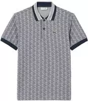 Lacoste Classic Fit-Polohemd mit Monogramm aus Jacquard - Gris Clair / Gris...