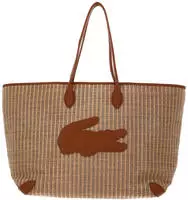 Lacoste Tote Bag Summer Pack aus Raffia - NATURAL TAN Size One Size