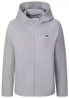 Lacoste Sport-Hoodie aus Stretchmaterial mit Rei&szlig;verschluss - Heidekraut Grau...