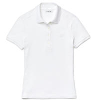 Lacoste Slim Fit Damen Lacoste Poloshirt aus Stretch-Baumwoll-Piqu&eacute; - Wei&szlig;...