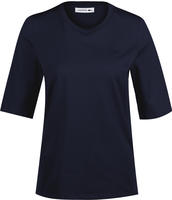 Lacoste T-Shirt aus weicher Baumwolle mit Dreiviertel&auml;rmeln - Navy Blau Size 36