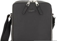 Lacoste Schultertasche Chantaco aus Piqu&eacute;-Leder - BLACK Size One Size