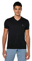 Lacoste T-Shirt aus leichter Pima-Baumwolle mit V-Ausschnitt - Schwarz Size S