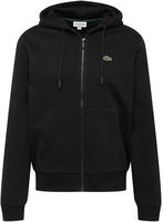 Lacoste Hoodie aus Fleece mit Rei&szlig;verschluss - Schwarz Size L