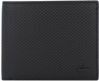 Lacoste Brieftasche Chantaco aus Piqu&eacute;-Leder mit Rei&szlig;verschluss - BLACK Size One