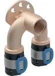 Geberit Doppelanschlusswinkel FlowFit 90 Grad &Oslash; 20 mm x Rp 1/2 x 25 mm, 52 mm