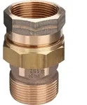 Viega Rotguss-Gewindeverbinder 3331 Verschraubung flachdichtend 1/2 IA ,Rotguss...