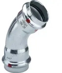 Viega Prestabo 1126 Bogen 45 Grad 18 mm ,Stahl unlegiert, verzinkt 558277