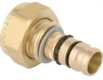 Geberit Mepla &Uuml;bergang mit &Uuml;berwurfmutter 26 mm x G 3/4, Rotguss 603583005