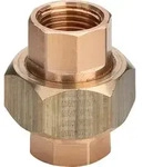 Viega Rotguss-Gewindeverbinder 3330 Verschraubung flachdichtend 2 IG ,Rotguss oder