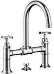 hansgrohe Waschtisch-Zweigriff-Br&uuml;cken-Armatur Axor Montreux 220 DN 15, chrom,