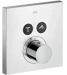 Hansgrohe Fertigmontageset ShowerSelect Square UP-Thermostat, 2 Verbraucher, chrom