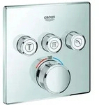 GROHE Fertigmontageset Grohtherm Smartcontrol UP-Thermostat, 3 Absperrventile, eckig,