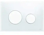 TECE WC-Bet&auml;tigungsplatte TECEloop Glas wei&szlig;, Tasten wei&szlig;, f&uuml;r 2-Mengentechnik