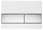 TECE WC-Bet&auml;tigungsplatte TECEsquare Glas wei&szlig;, Tasten Chrom gl&auml;nzend, f&uuml;r