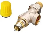 Danfoss Ventilgeh&auml;use RA-UN 15, R 1/2"", Axial, matt vernickelt