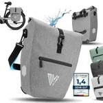 2in1 Fahrradtasche f&uuml;r Gep&auml;cktr&auml;ger &bdquo;CAPAX&ldquo; 25L - Grau - Bestseller,oft