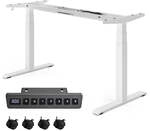 H&ouml;henverstellbarer Schreibtisch elektrisch mit Memory-Funktion, Wei&szlig;