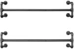 Kleiderstange f&uuml;r die Wand im Industrie-Design, Schwarz / 2