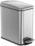 Kosmetikeimer mit Deckel, Silbern / 10L (38,4 x 17 x 35 cm)