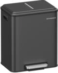 M&uuml;lltrennsystem 2 F&auml;cher f&uuml;r Recycling und Restm&uuml;ll, tintenschwarz / 30 L