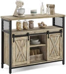 Sideboard mit 2 Schiebet&uuml;ren, T&uuml;rkisbraun + Tintenschwarz