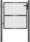 Verschlie&szlig;bares Gartentor mit 3 Schl&uuml;sseln, Grau / 100 x 106 cm