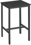 Bartisch mit Stahlgestell hoch, Ebenholzschwarz + Schwarz