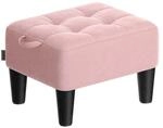 Sitzhocker mit weicher Polsterung f&uuml;r Wohnzimmer und Schlafzimmer, Pastellrosa +