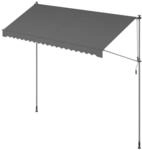 Klemmmarkise mit Handkurbel f&uuml;r Sonnenschutz, Anthrazit / 400W cm
