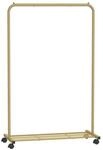 Kleiderst&auml;nder 91 cm breit auf Rollen, Goldfarben