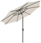 Sonnenschirm mit Kurbel ohne St&auml;nder, Beige / 3,3 m