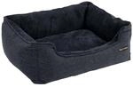 Hundebett mit abnehmbarem Bezug Dunkelgrau, Dunkelgrau / L 70 x B 55 x H 21 cm