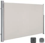 Seitenmarkise f&uuml;r Balkon und Terrasse, Beige / 180 X 350 cm / Aluminium