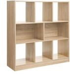 Standregal aus Holz mit offenen F&auml;chern, Eiche
