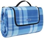 Wasserdichte Picknickdecke mit Tragegriff, Quadrate&nbsp;Blau&nbsp;Gestreift