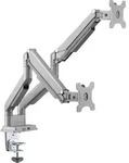 Inline&reg; Tischhalterung mit Lifter & USB/Audio, 2 Monitore bis 81cm (32"),silber