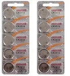 10x Maxell CR2016 Lithium Knopfzelle 3V - 10 Batterien