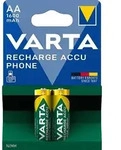 2x Varta NiMH AA Mignon 1600mAh HR6 Akku f&uuml;r DECT Telefon T399