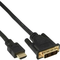 Inline HDMI-DVI Kabel, vergoldete Kontakte, HDMI ST auf DVI 18+1 ST, 1m