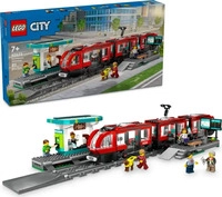 Lego 60423 City Downtown Stra&szlig;enbahn und Station