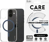 PanzerGlass CARE Flaggschiff-H&uuml;lle (Blau, MagSafe-kompatibel) f&uuml;r iPhone 16