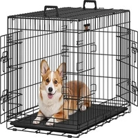 Feandrea PPD36H Faltbare Hundebox mit 2 T&uuml;ren, erweiterbare Kunststoffschale,...