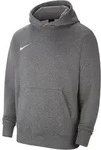 NIKE Y NK FLC PARK20 PO HOODIE CHARCOAL HEATHR/WHITE M