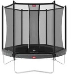 BERG Trampolin Favorit Regular 270 Grey inkl. Sicherheitsnetz Comfort und Leiter