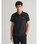 Gant f&uuml;r Herren. 2210 Poloshirt mit Piqu&eacute;-Struktur, Regular Fit, Shield, schwarz