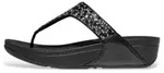 Fitflop f&uuml;r Damen. JE3-090 Sandalen Lulu Cristal schwarz (36), 3 bis 5 cm, Keine,